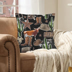 Baha Ranch Cowboy Collage Velvety Soft Throw Pillow Case Made in America Baha Ranch Western Wear