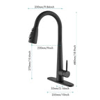 Single Handle Stainless Steel Kitchen Sink Faucet with Pull Down Sprayer