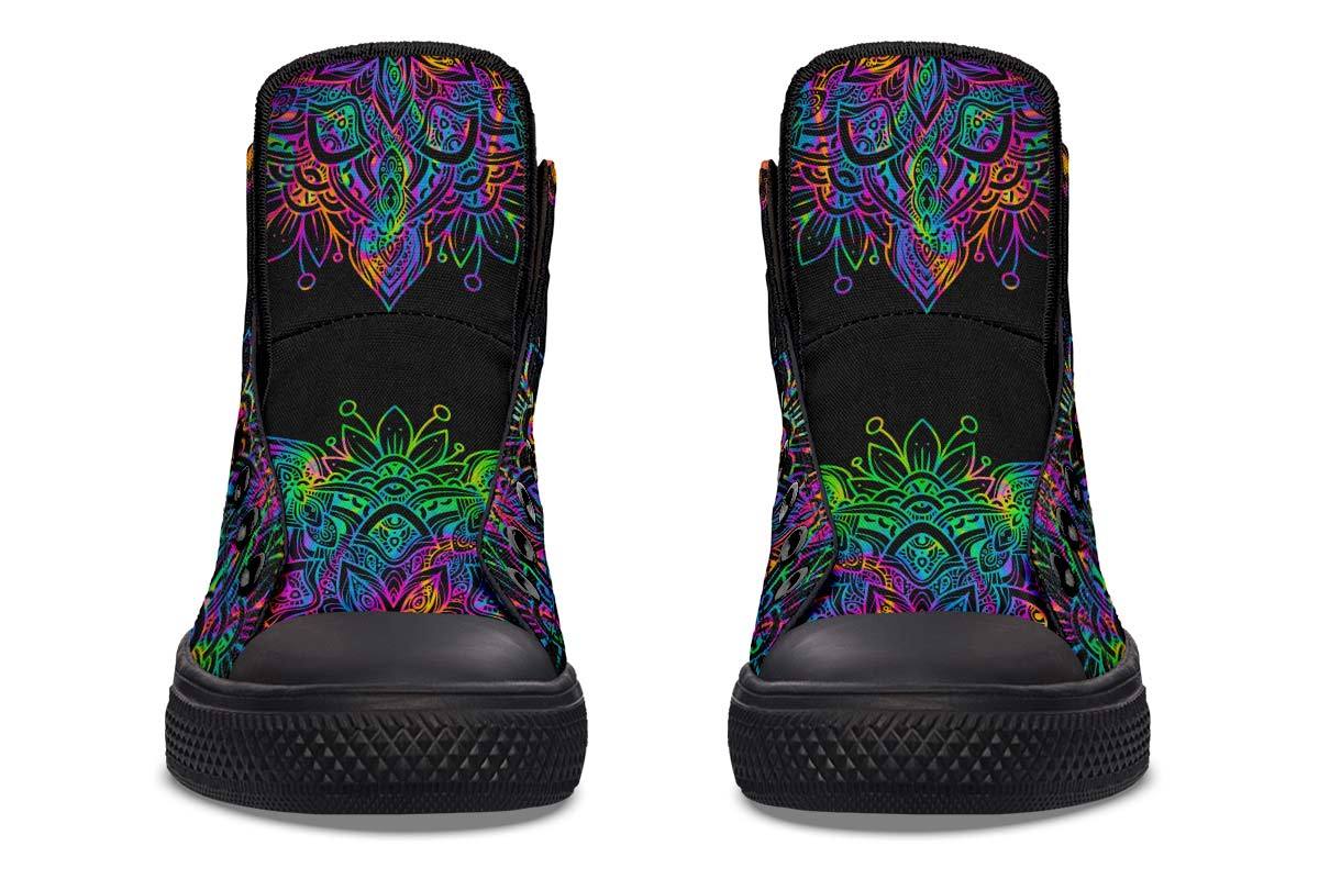 Printed Couple High-top Canvas Shoes