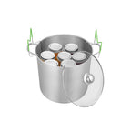 Canning Pot with Rack and Glass Lid 21 QT Stainless Steel Waterbath Canner