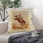 Baha Ranch Vintage Rodeo Stamp Throw Pillow Made in America Baha Ranch Western Wear