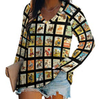 Baha Ranch Cowboy Collage Western Print Long Sleeve Top Baha Ranch Western Wear