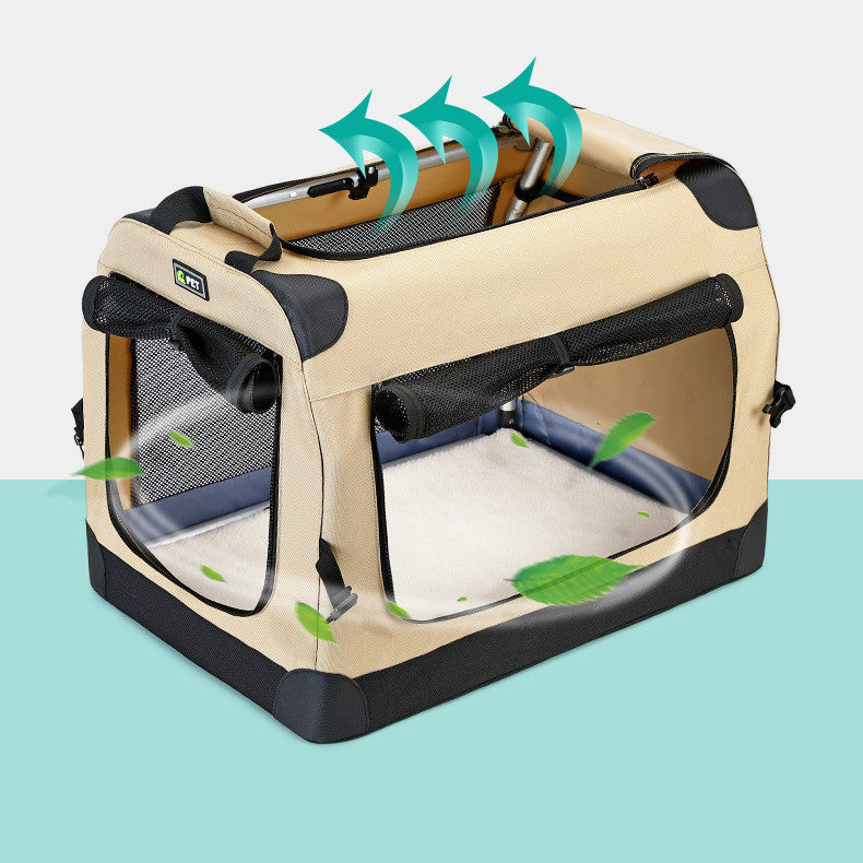 Large Capacity Folding Out Portable Cat Bag Suitcase