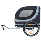 Large Folding Bike Trailer for Dogs – 66LB Capacity All-Terrain Pet Carrier, Durable Steel Frame for Cycling, Jogging, Camping & Outdoor Adventures, Black- Gray
