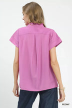 Umgee Lace Button-Front Top
