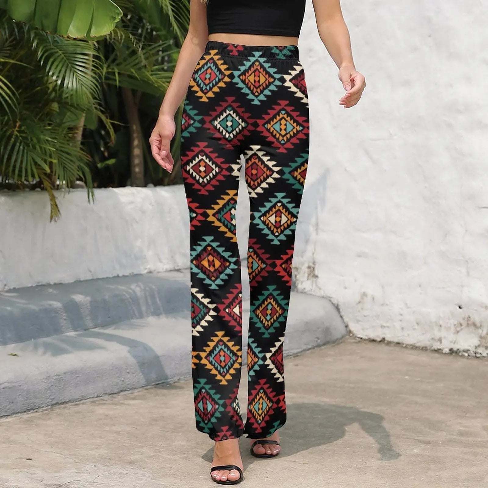 Baha Ranch Colorful Aztec Flare Pants Baha Ranch Western Wear