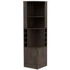 Seattle Bar Cabinet, Eight Bottle Cubbies, Two Large Open Shelves