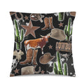 Baha Ranch Cowboy Collage Velvety Soft Throw Pillow Case Made in America Baha Ranch Western Wear