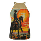 Baha Ranch Sunset Cowboy Tank Top Baha Ranch Western Wear