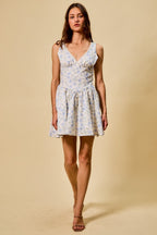SO ME Froal Print Fit and Flare Dress
