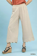 Umgee Pinstripe Wide Leg Pants