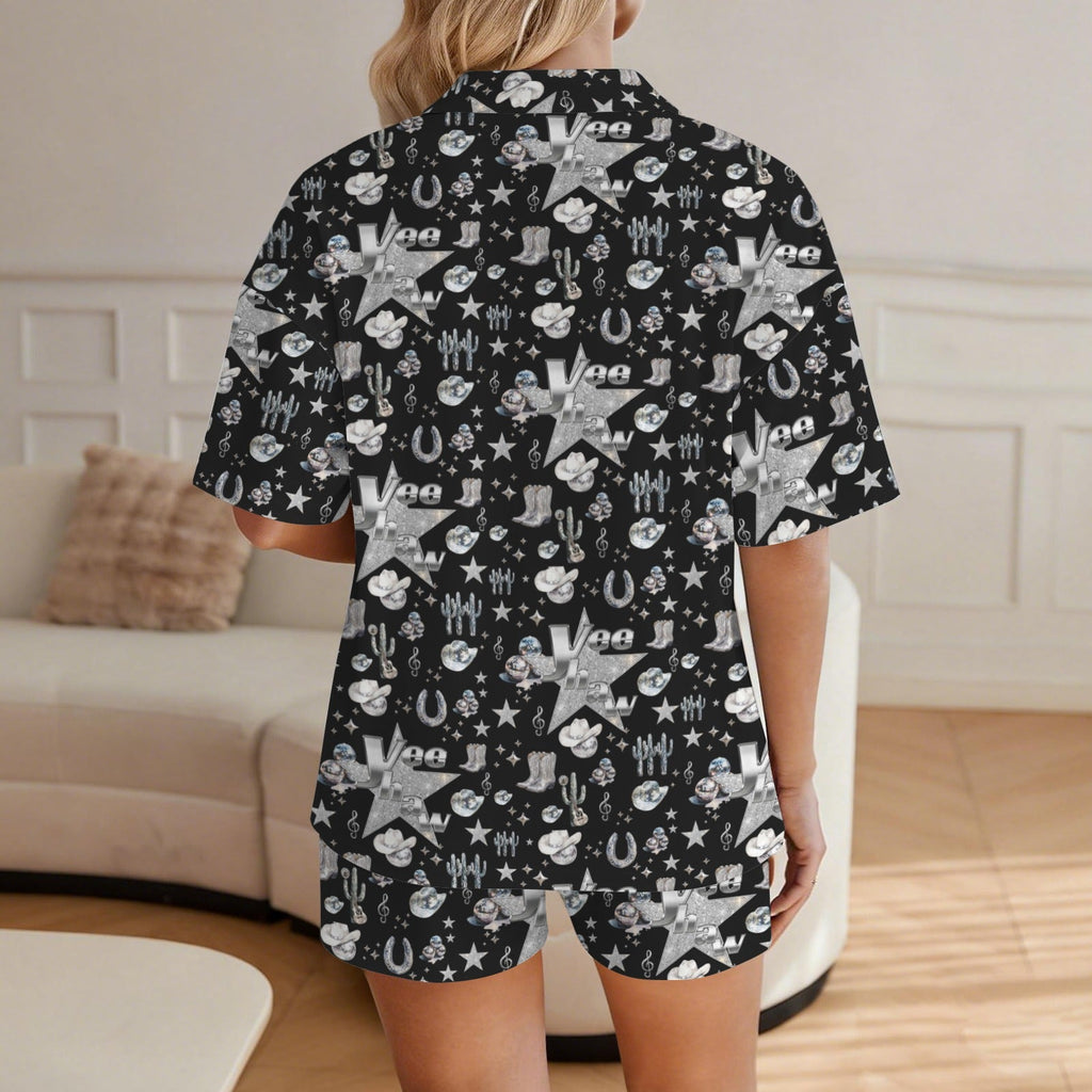Baha Ranch Rhinestone Cowgirl Pajama Set Made in America Baha Ranch Western Wear