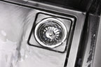 Waterfall Kitchen Sink, Stainless Steel Single Bowl in Black, Multifunctional Workstation with Flying-rain Faucet and Cutting Board, 30×18″ Stainless Steel Single Bowl Sink, LS-SSBL05