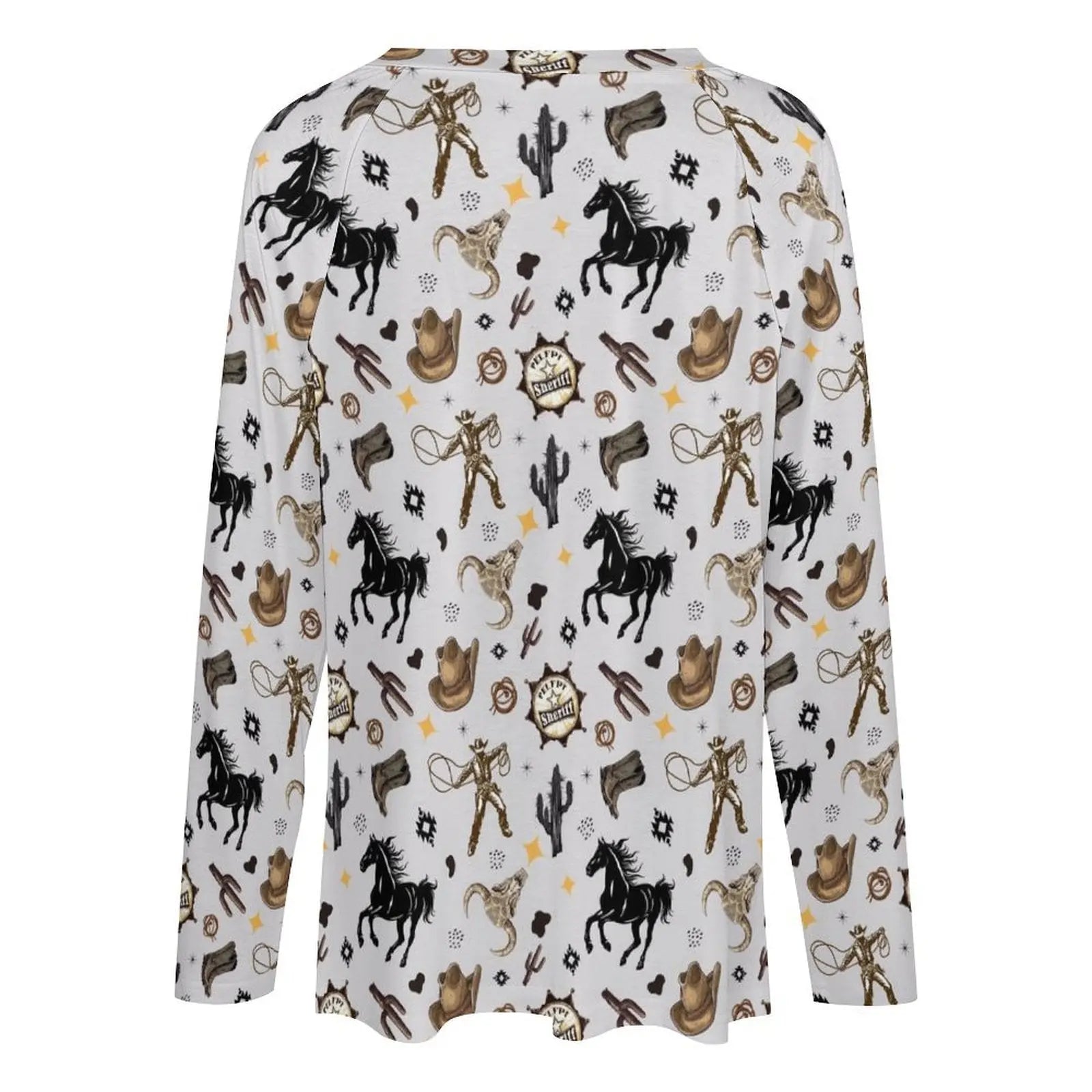 Baha Ranch Western Print Long Sleeve Top Baha Ranch Western Wear