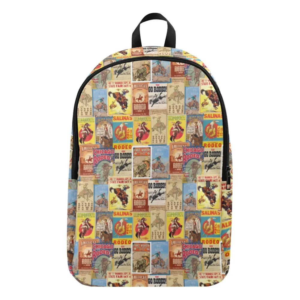 Vintage Rodeo Poster Backpack Baha Ranch Western Wear