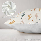 Cactus Velvety Soft Throw Pillow Case Made in America Baha Ranch Western Wear
