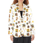Baha Ranch Vintage Cowgirl Collage Women's Western Blazer in White Baha Ranch Western Wear