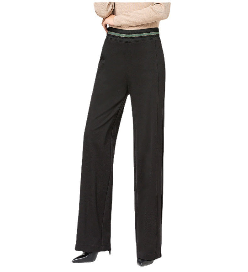 Korean Wide Leg Pants White Duck Down Winter Pants