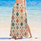 Baha Ranch Cream Aztec Beach Swim Coverup Skirt Baha Ranch Western Wear