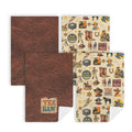 Vintage Cowboy Set of 4 Kitchen Dish Towels Made in America Baha Ranch Western Wear