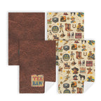 Vintage Cowboy Set of 4 Kitchen Dish Towels Made in America Baha Ranch Western Wear