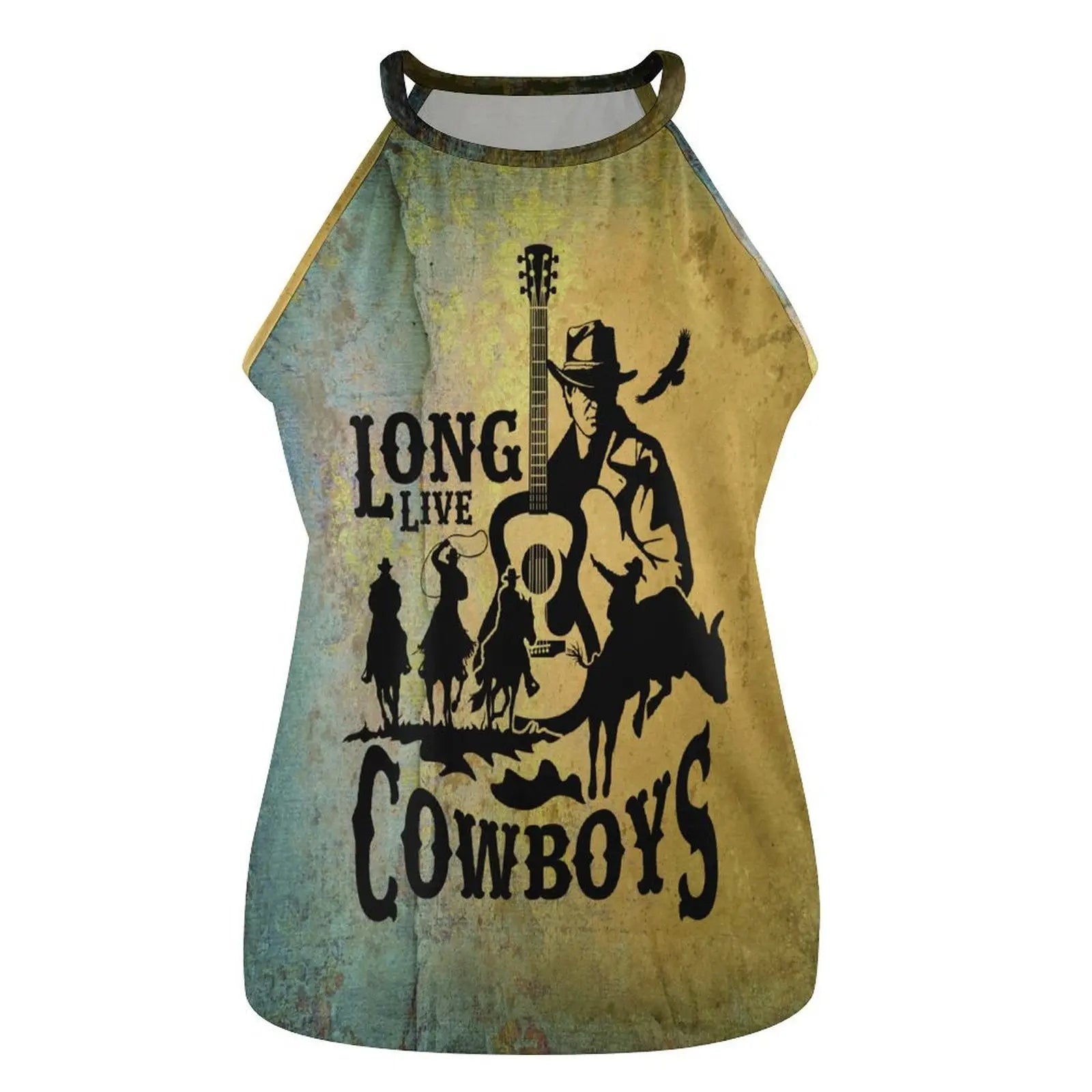 Baha Ranch Cowboys Print Women's Western Tank Top Baha Ranch Western Wear