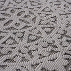 NAAR Guros Collection 8X10 Gray / White / Medallion Indoor / Outdoor Area Rug