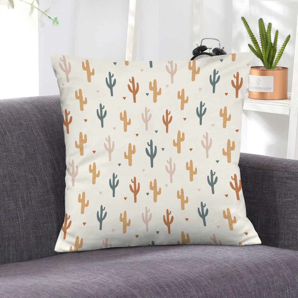 Cactus Velvety Soft Throw Pillow Case Made in America Baha Ranch Western Wear