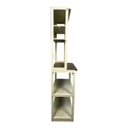 31.50' White and Rustic Brown color 5-Tier Bakers Rack for Kitchen with Storage, Coffee Bar, Kitchen Shelves,  Microwave Stand