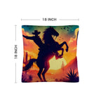 Sunset Cowboy Pillow Case Made in America Baha Ranch Western Wear