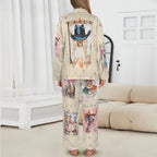Baha Ranch Danilo Painted Cowgirl Satin Long Pajamas Baha Ranch Western Wear