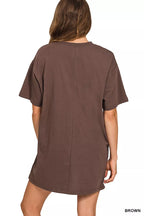 Zenana Short Sleeve Mini Tee Dress