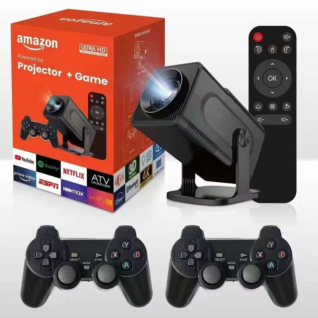 Android Projector Game Console - Portable Home Entertainment System with High-Quality Projection