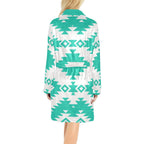 Turquoise Aztec Women's Western Bath Robe Baha Ranch Western Wear