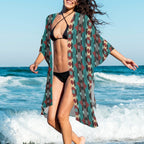 Baha Ranch Southwestern Aztec Duster Kimono Coverup Baha Ranch Western Wear