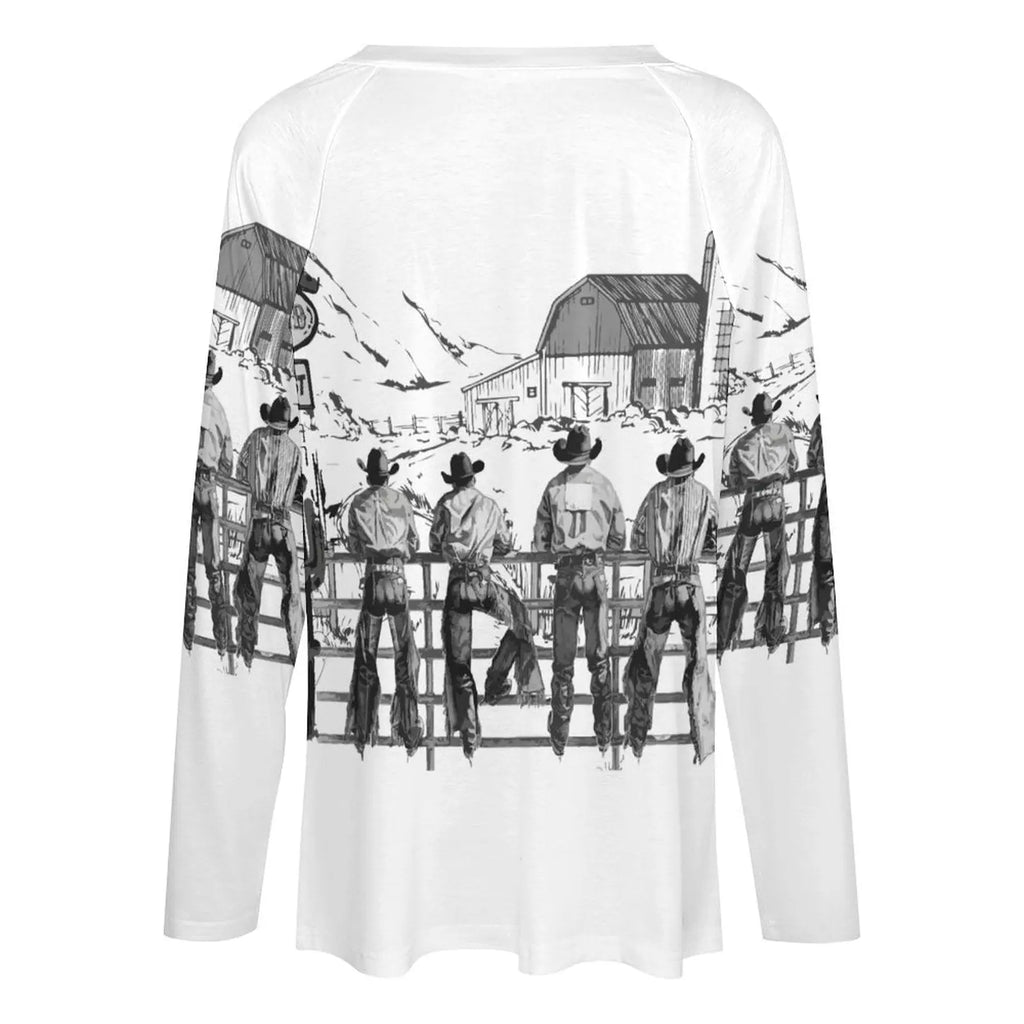 Baha Ranch Western Ranching Long Sleeve Top Baha Ranch Western Wear