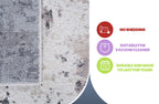 NAAR PAYAS Collection 6X9 Cream / Brown / Abstract Area Rug
