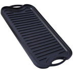 Pre-Seasoned Cast Iron Reversible Rectangular Grill/Griddle, Black,20inch x 10inch