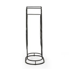 Modern Industrial Tabletop Wine Rack with Cactus Design in Black Metal for 13 Bottles