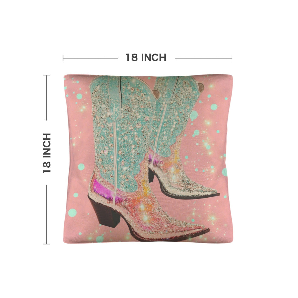 Baha Ranch Retro Pop Western Bling Boots Pillow Case Made in America Baha Ranch Western Wear