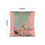 Baha Ranch Retro Pop Western Bling Boots Pillow Case Made in America Baha Ranch Western Wear