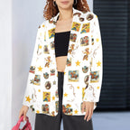 Baha Ranch Vintage Cowgirl Collage Women's Western Blazer in White Baha Ranch Western Wear