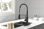Kitchen Faucets Single Handle Pull Down Sprayer Spring Kitchen Sink Faucet
