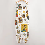 Baha Ranch Vintage Cowgirl Collage Western Overalls Jumpsuit Baha Ranch Western Wear