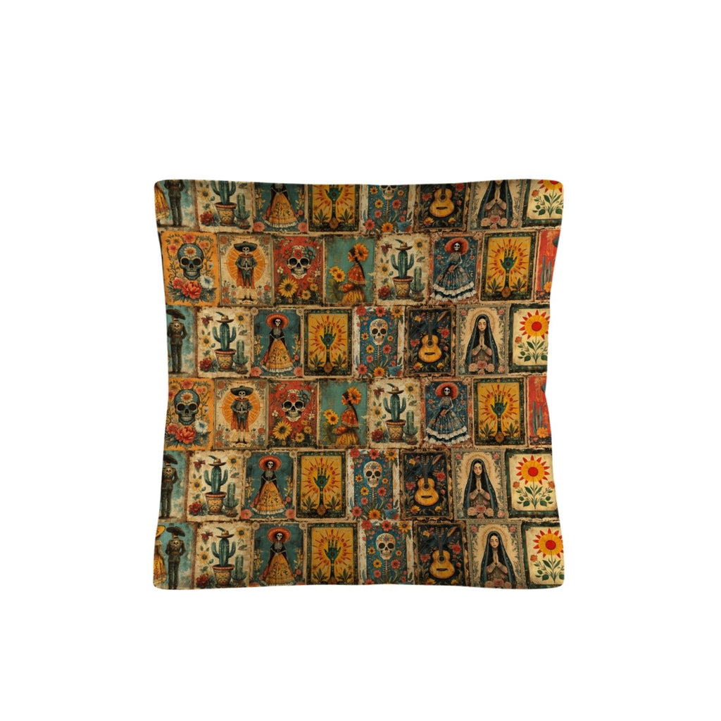 Colores de Mexico Dia de los Muertes Pillow Case Made in America Baha Ranch Western Wear