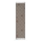 NAAR Guros Collection 2X8 Cream / Trellis Indoor / Outdoor Runner Rug
