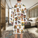 Cowboy Collage Western Men's Bath Robe Baha Ranch Western Wear