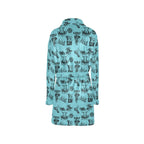 Baha Ranch Blue Cowboy Print Western Bath Robe Baha Ranch Western Wear