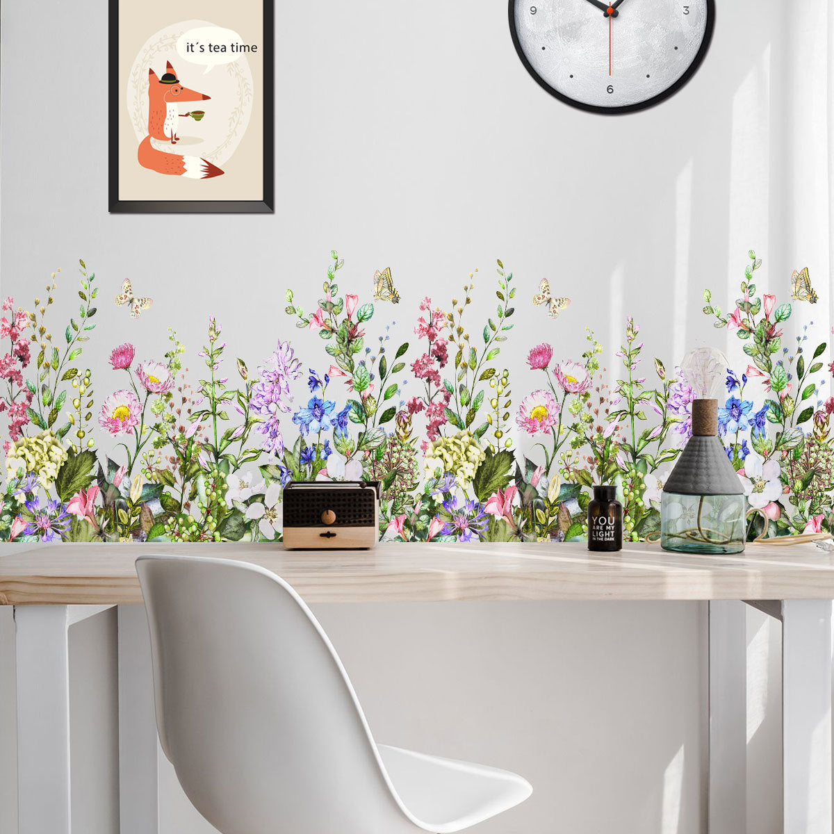 Plant Flower Creative Loop Multiple Collage Wall Stickers