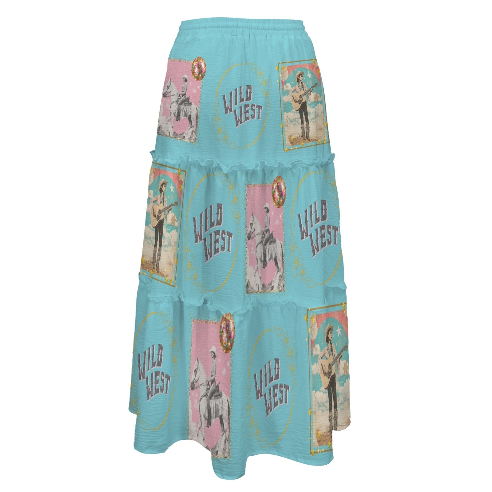 Baha Ranch Retro Pop Western Prairie Maxi Skirt Baha Ranch Western Wear